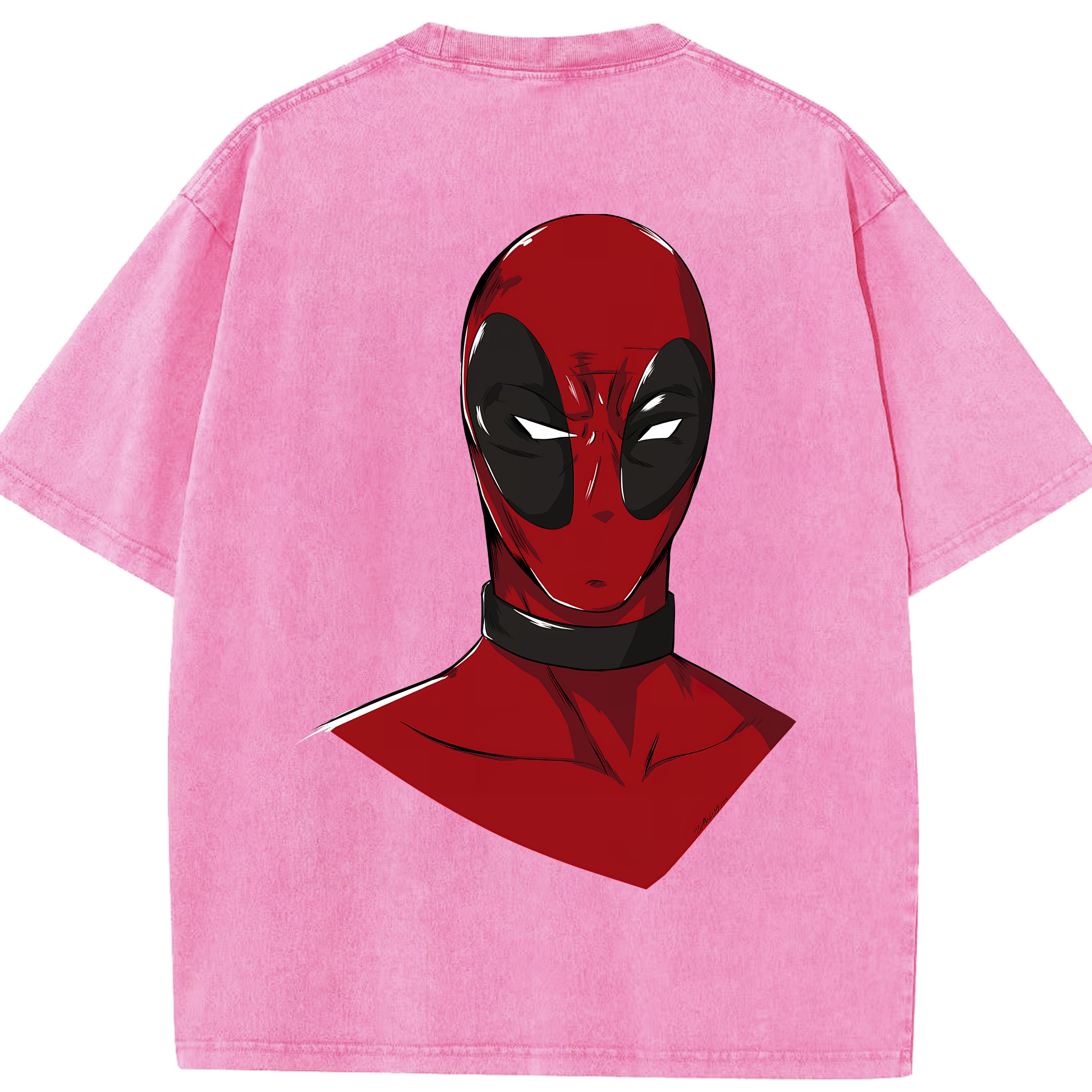 （画像用） Deadpool デッドプール 綿100% ヴィンテージ風 半袖Tシャツ（背面プリント）